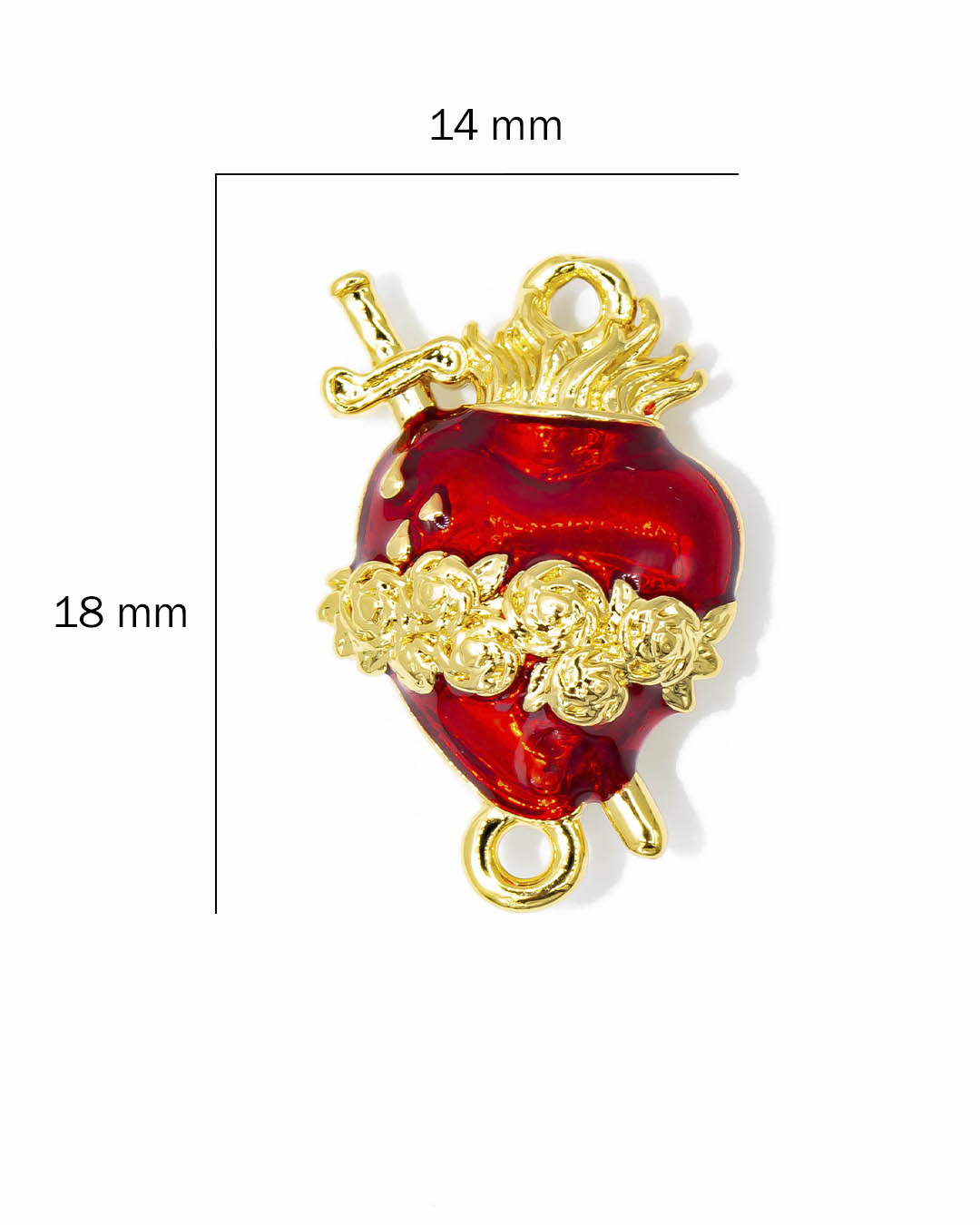 Dije pulsera corazón