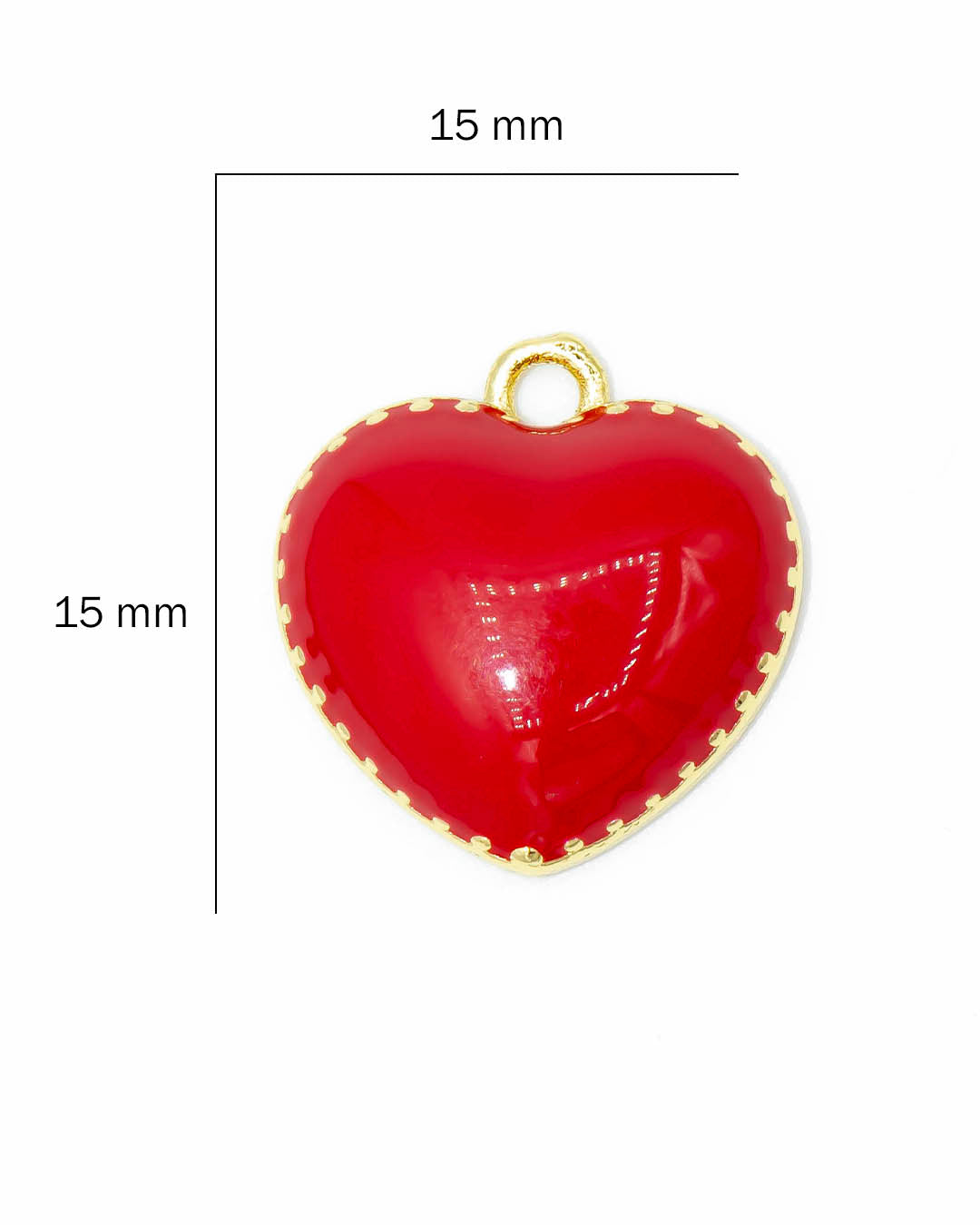 Dije corazón rojo
