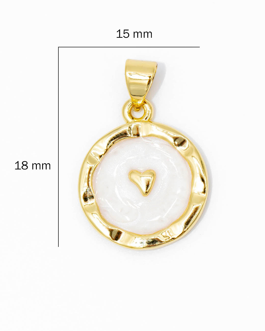Dije corazón blanco