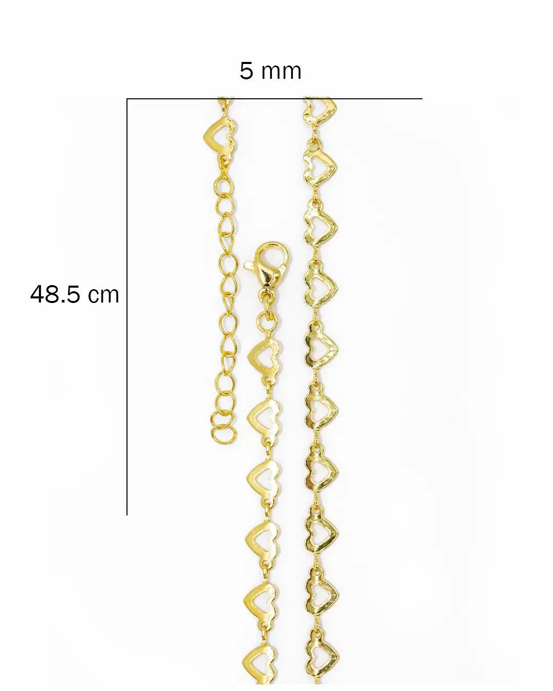 Cadena corazón seguido
