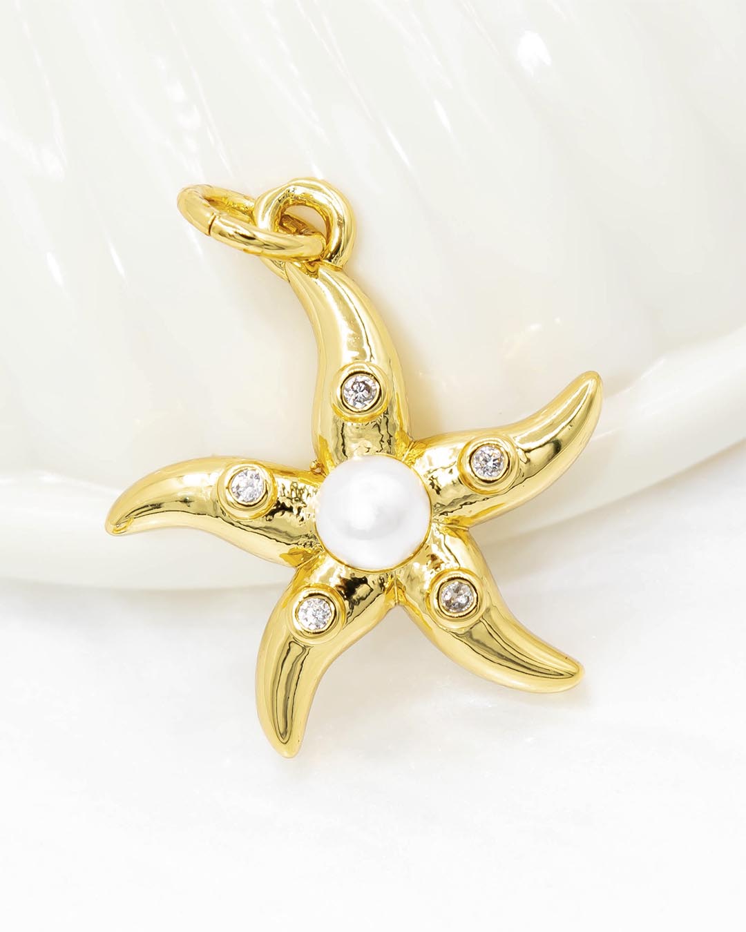 Dije estrella de mar perla