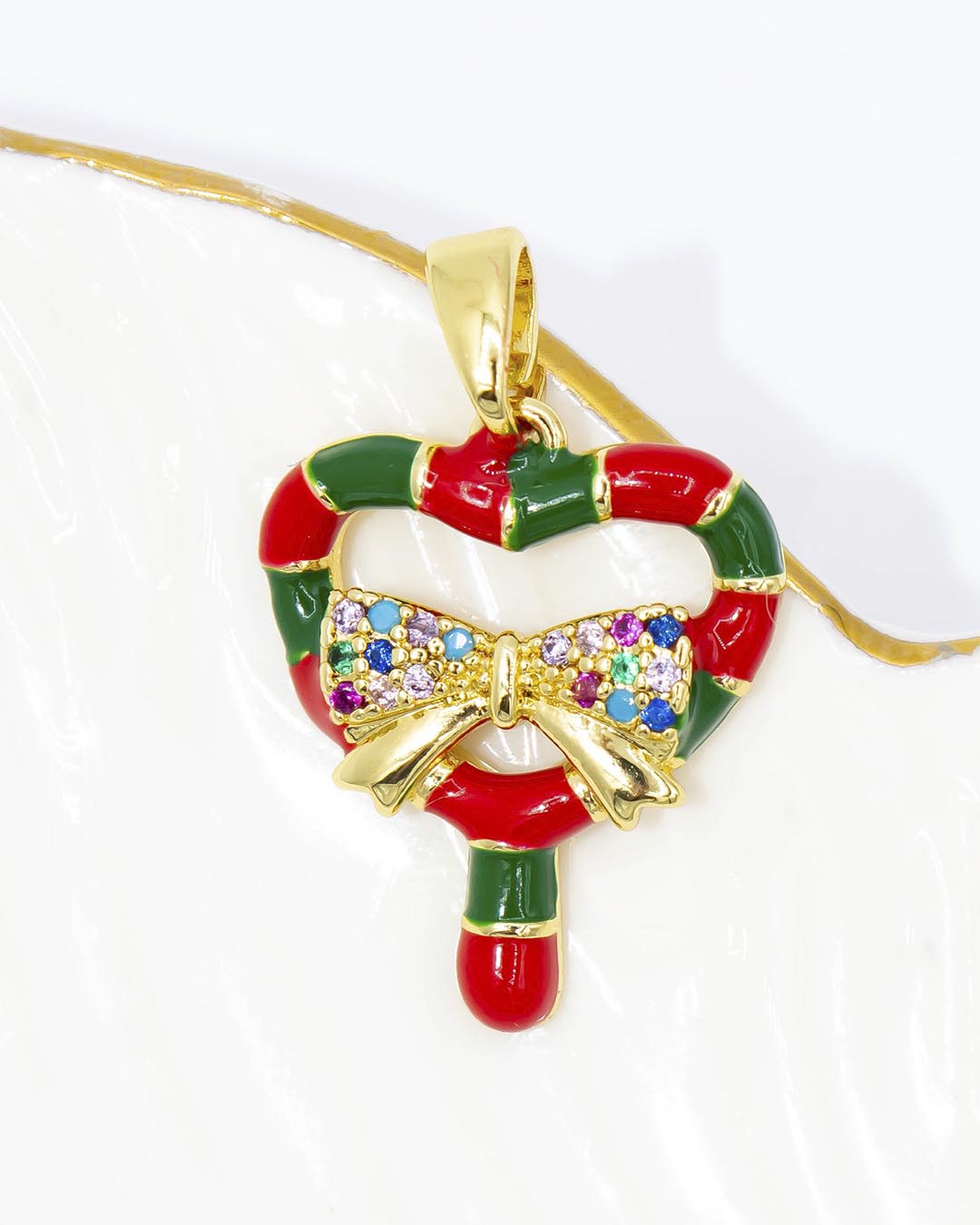 Dije navideño corazón