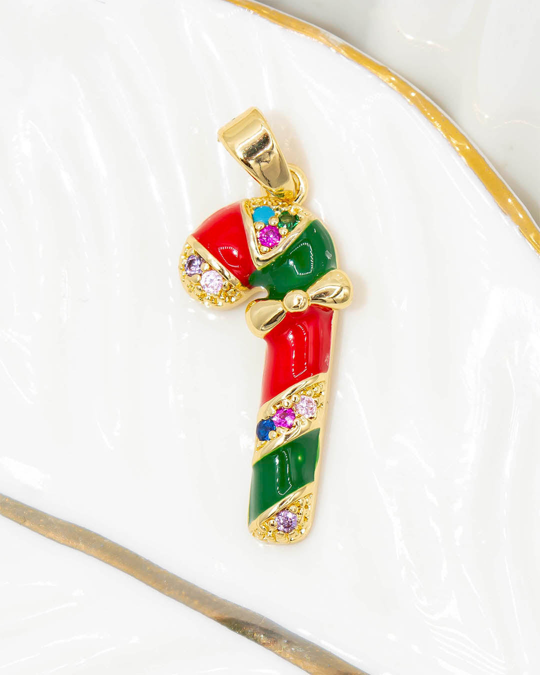 Dije navideño baston