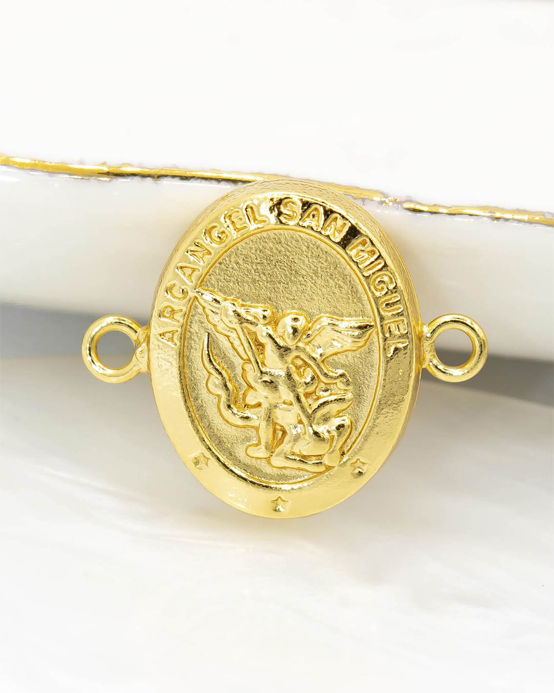 Oro laminado dije pulsera San Miguel