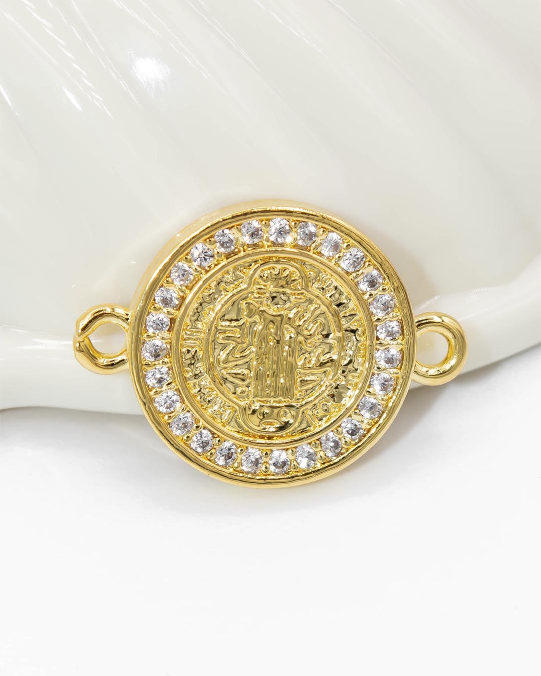 Oro laminado dije pulsera san Benito