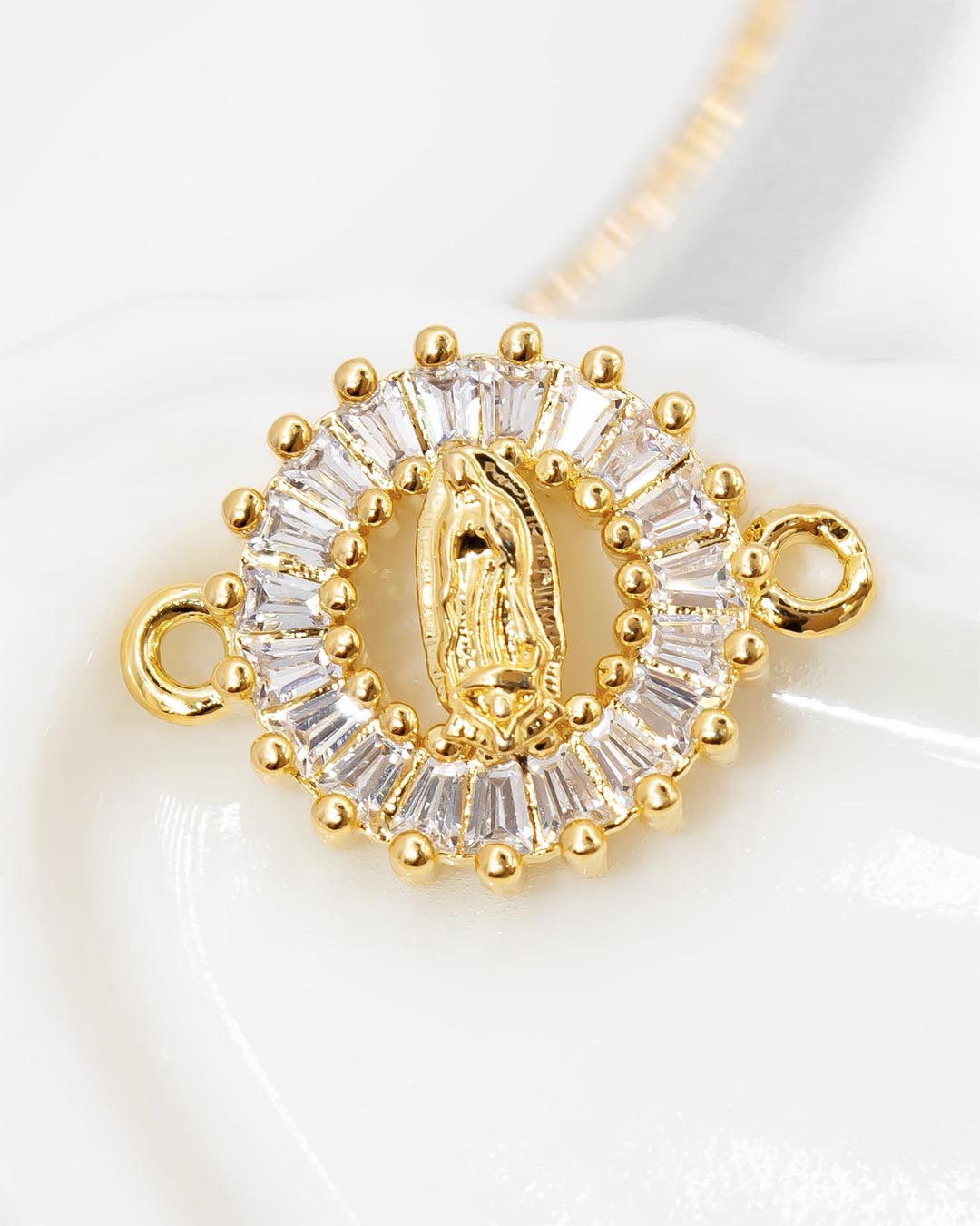 Oro laminado dije pulsera virgen Guadalupe