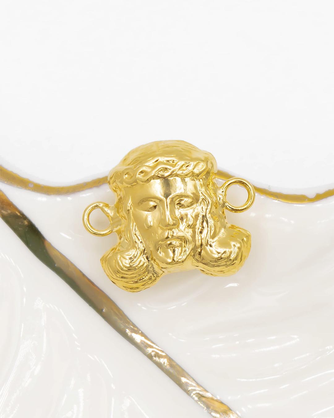 Oro laminado dije pulsera rostro de Jesus