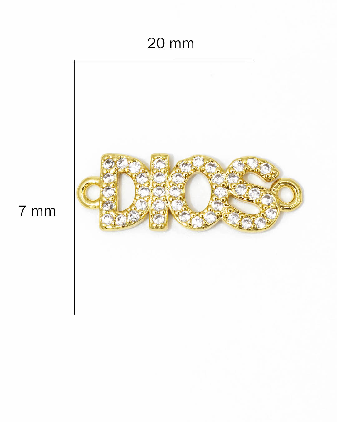 Dije pulsera Dios circones