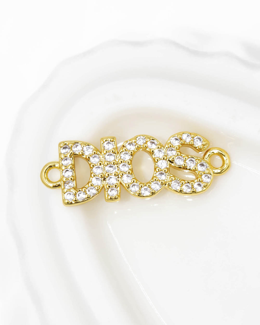 Dije pulsera Dios circones