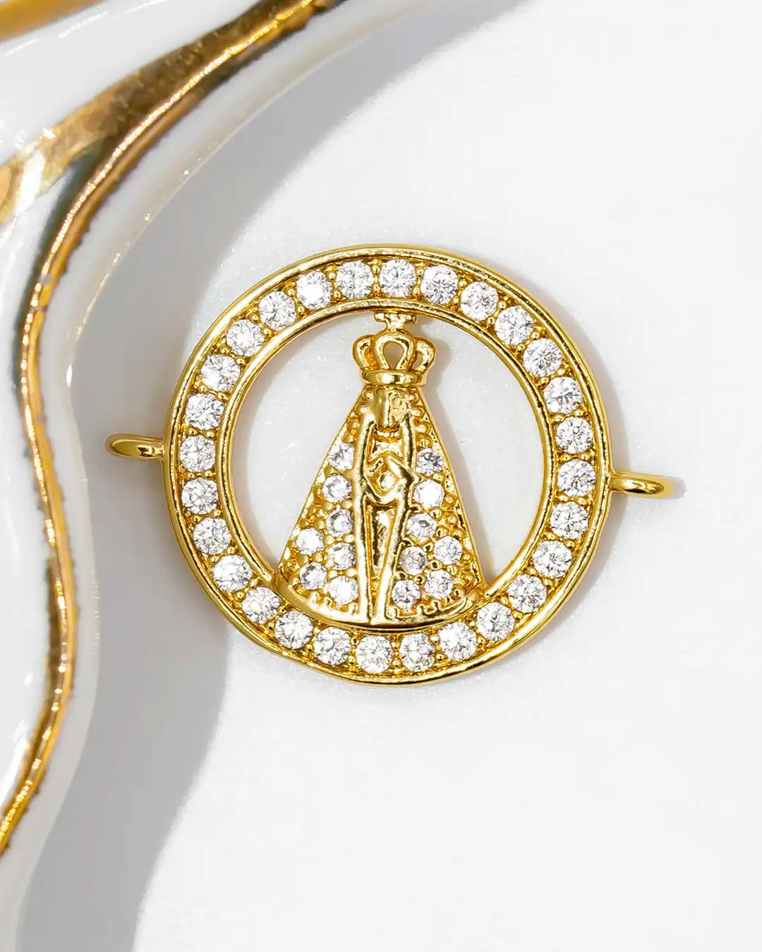 Dije pulsera Virgen aparecida