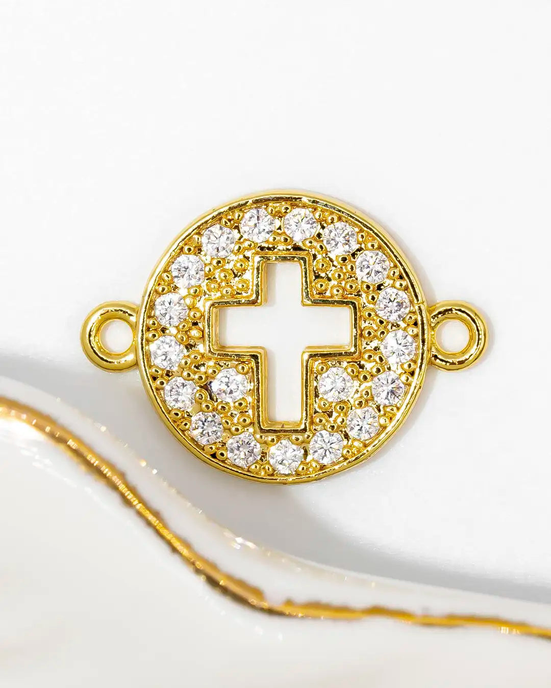 Dije pulsera cruz