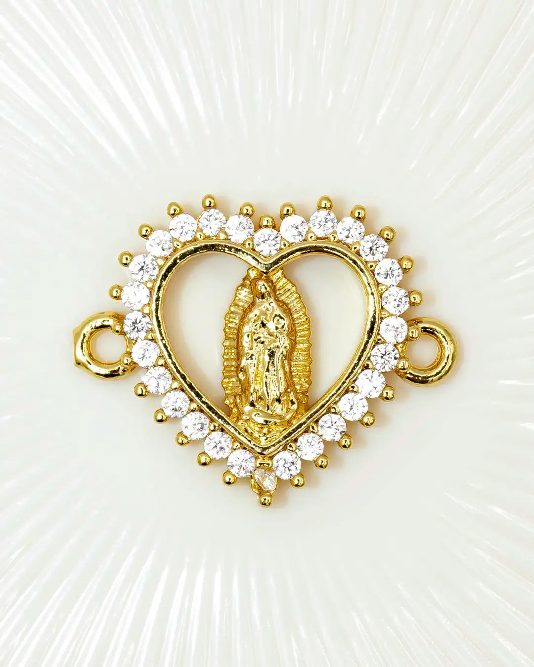 Dije pulsera virgen corazón