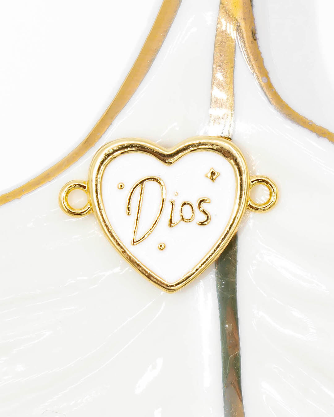 Dije pulsera corazón Dios