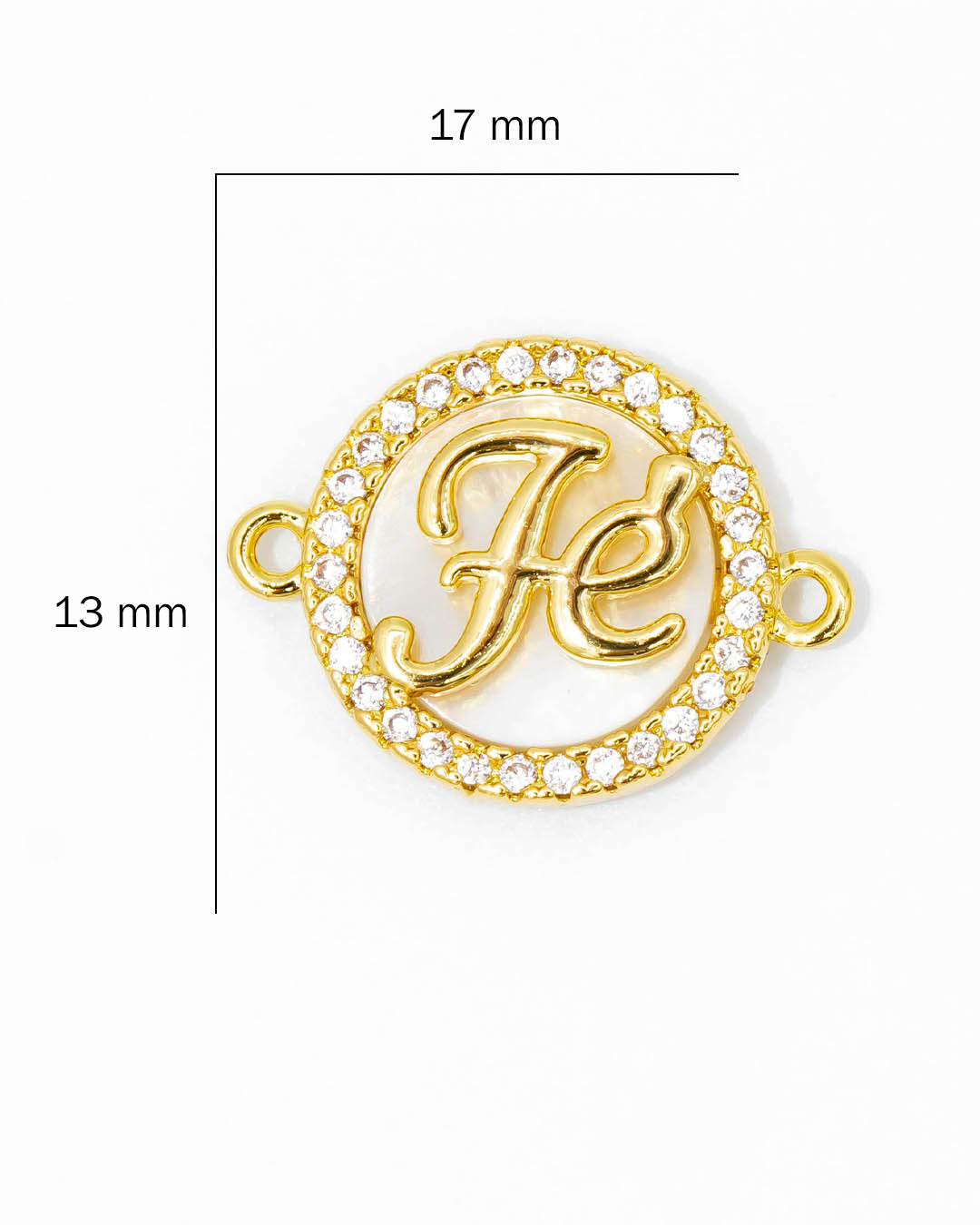 Dije pulsera fe nácar
