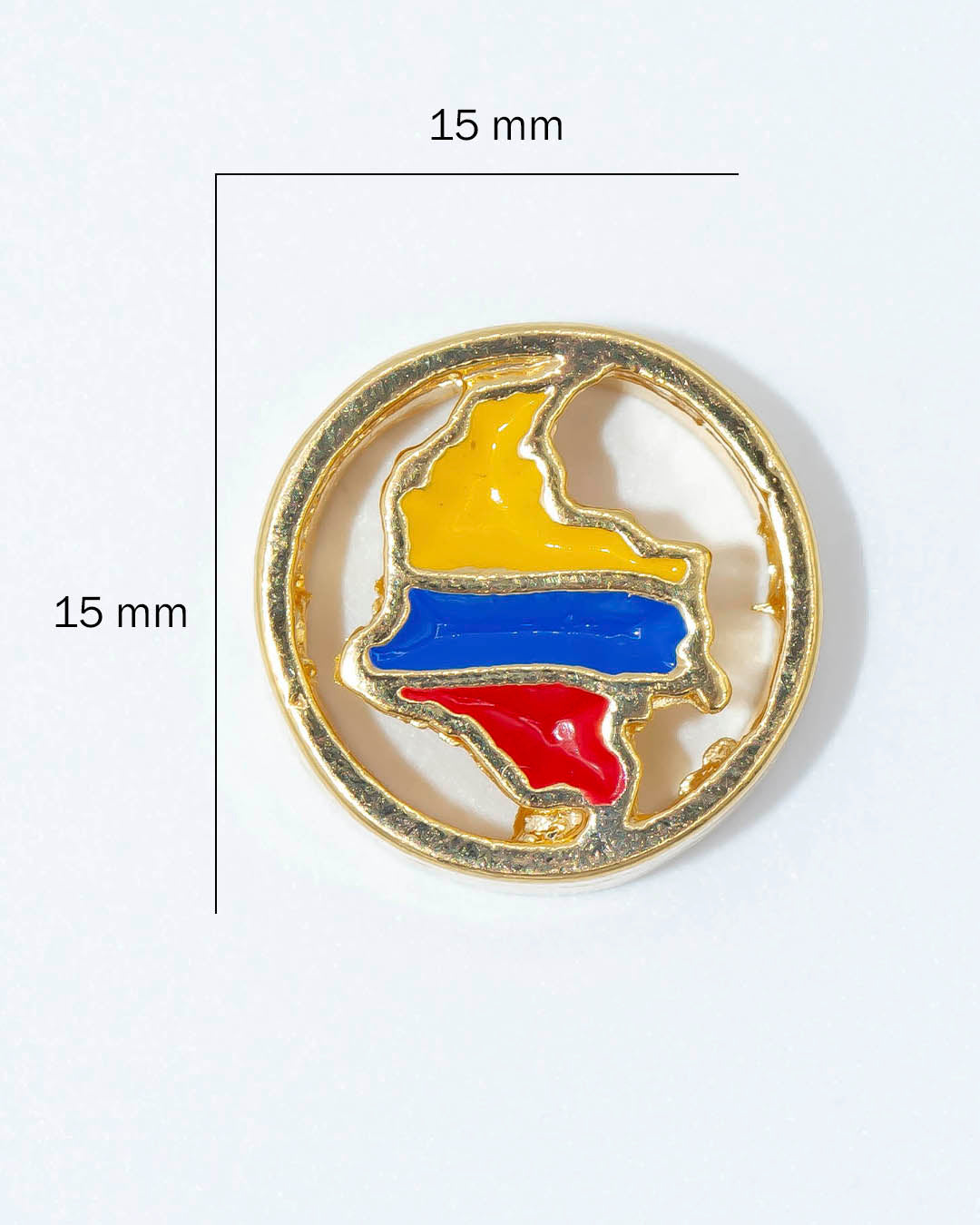 Oro laminado dije mapa de Colombia