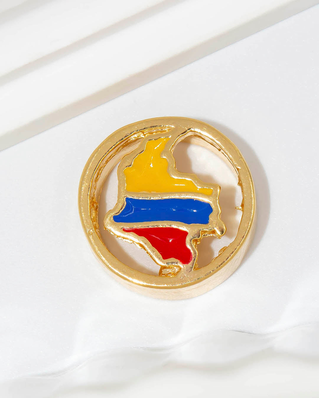 Oro laminado dije mapa de Colombia