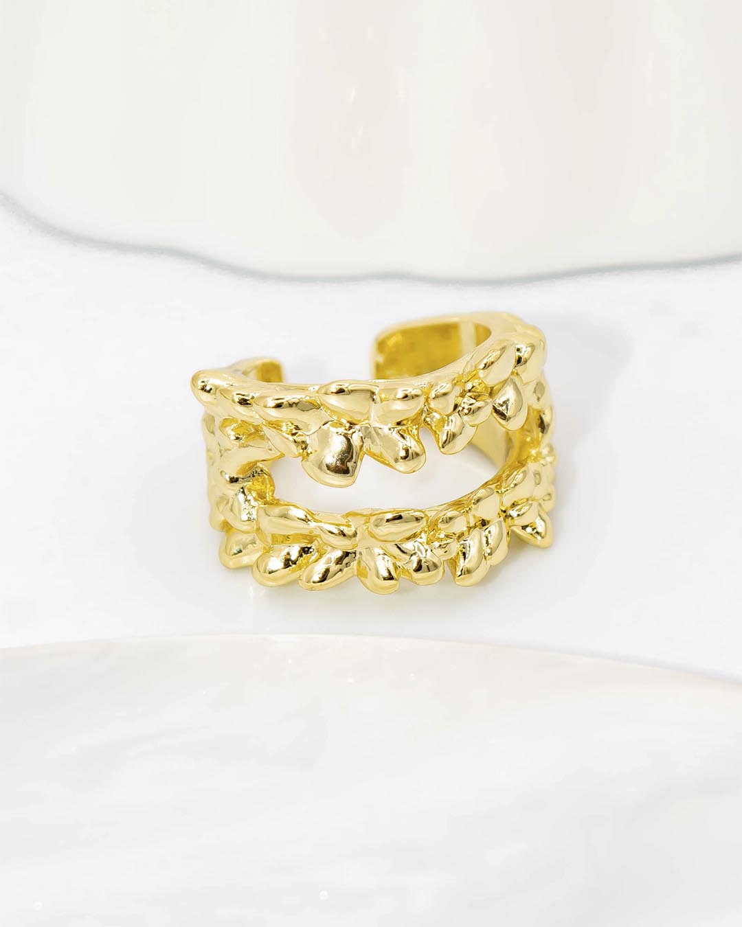 Earcuff doble textura
