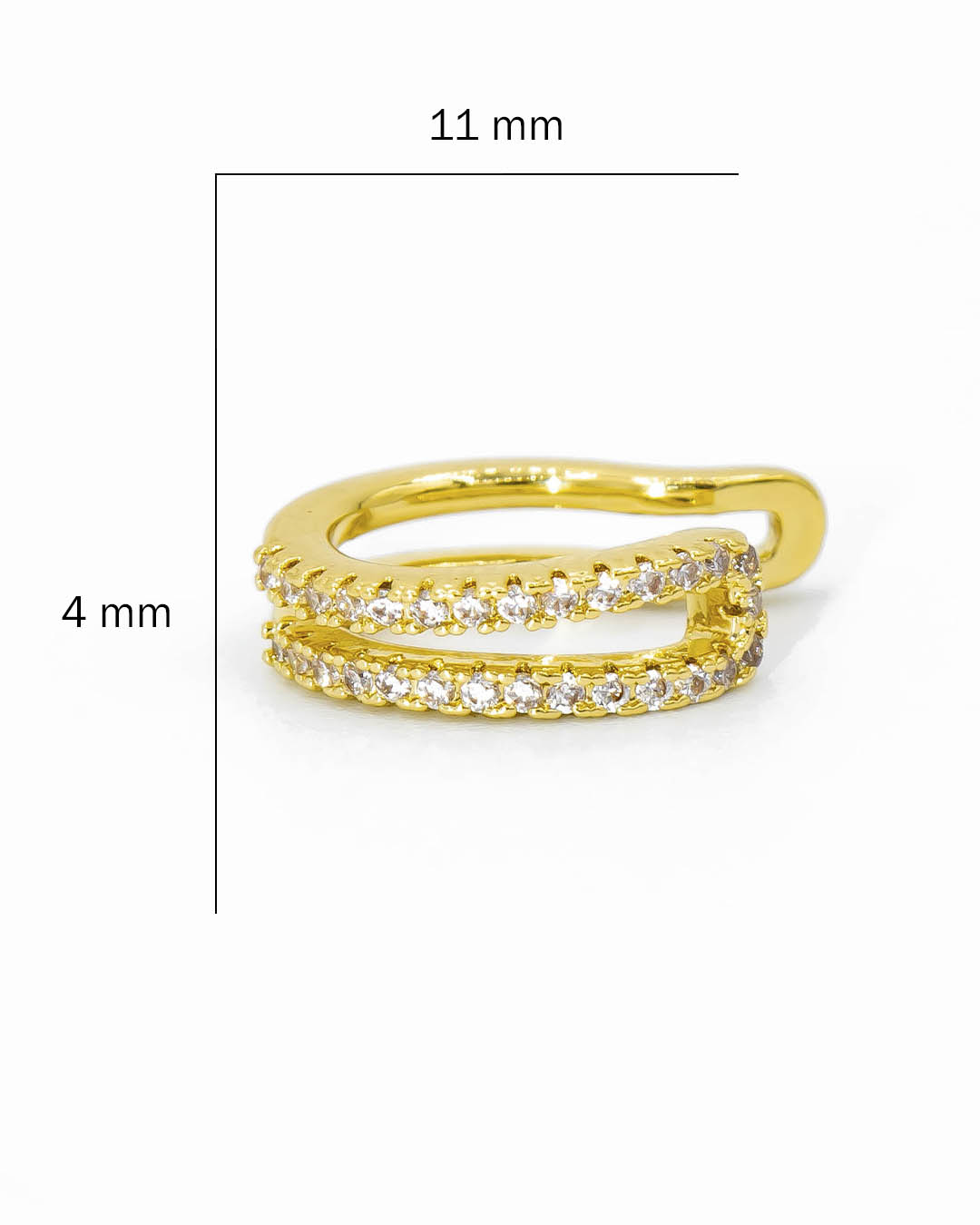 Earcuff sencillo circón