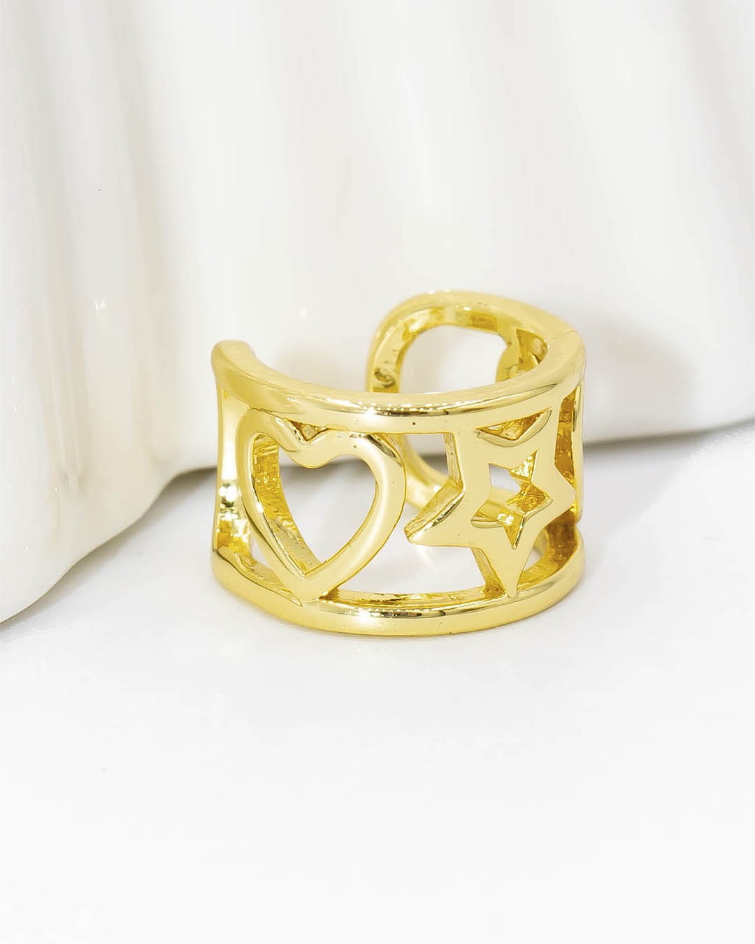 Earcuff corazones estrella