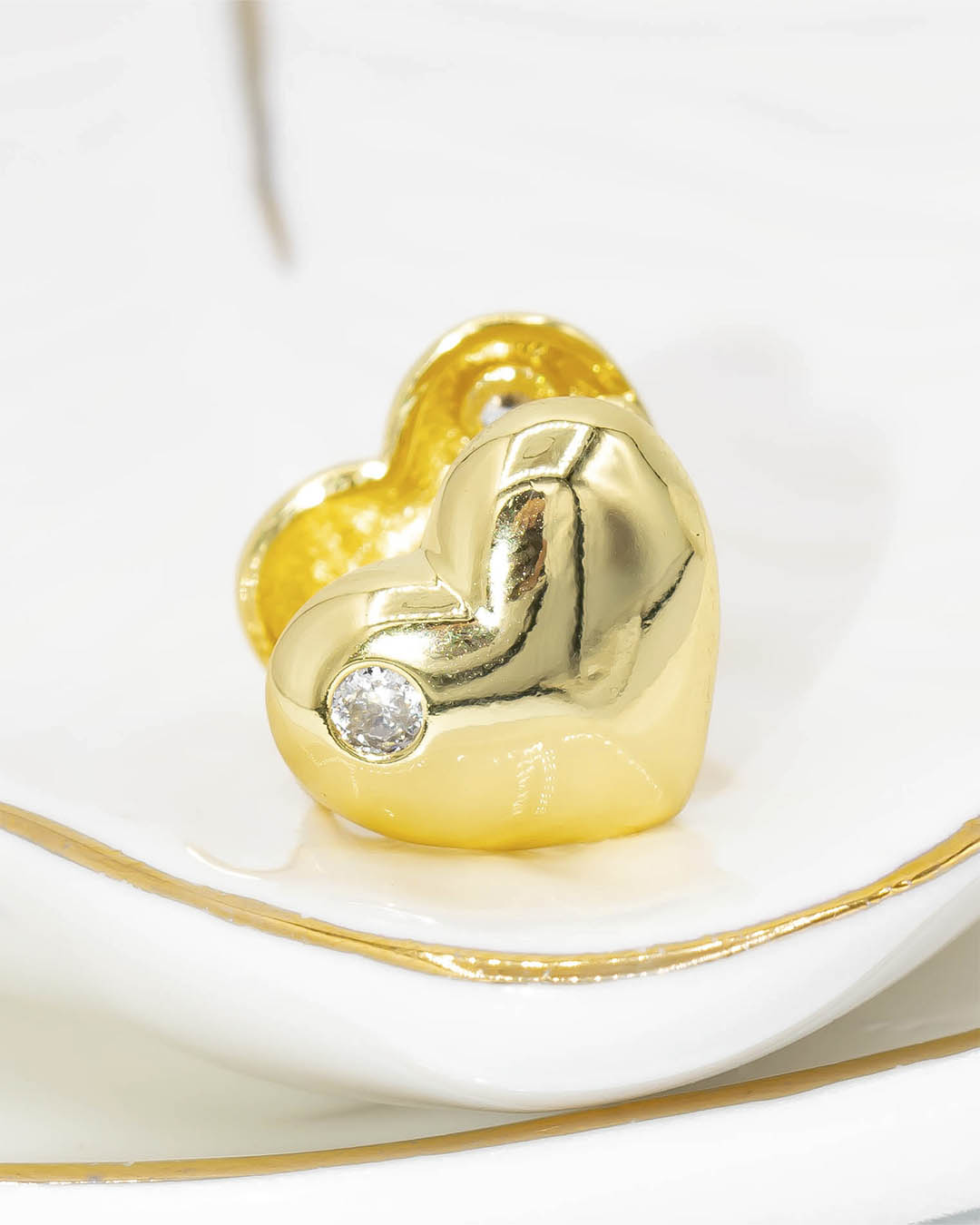 Earcuff corazón doble