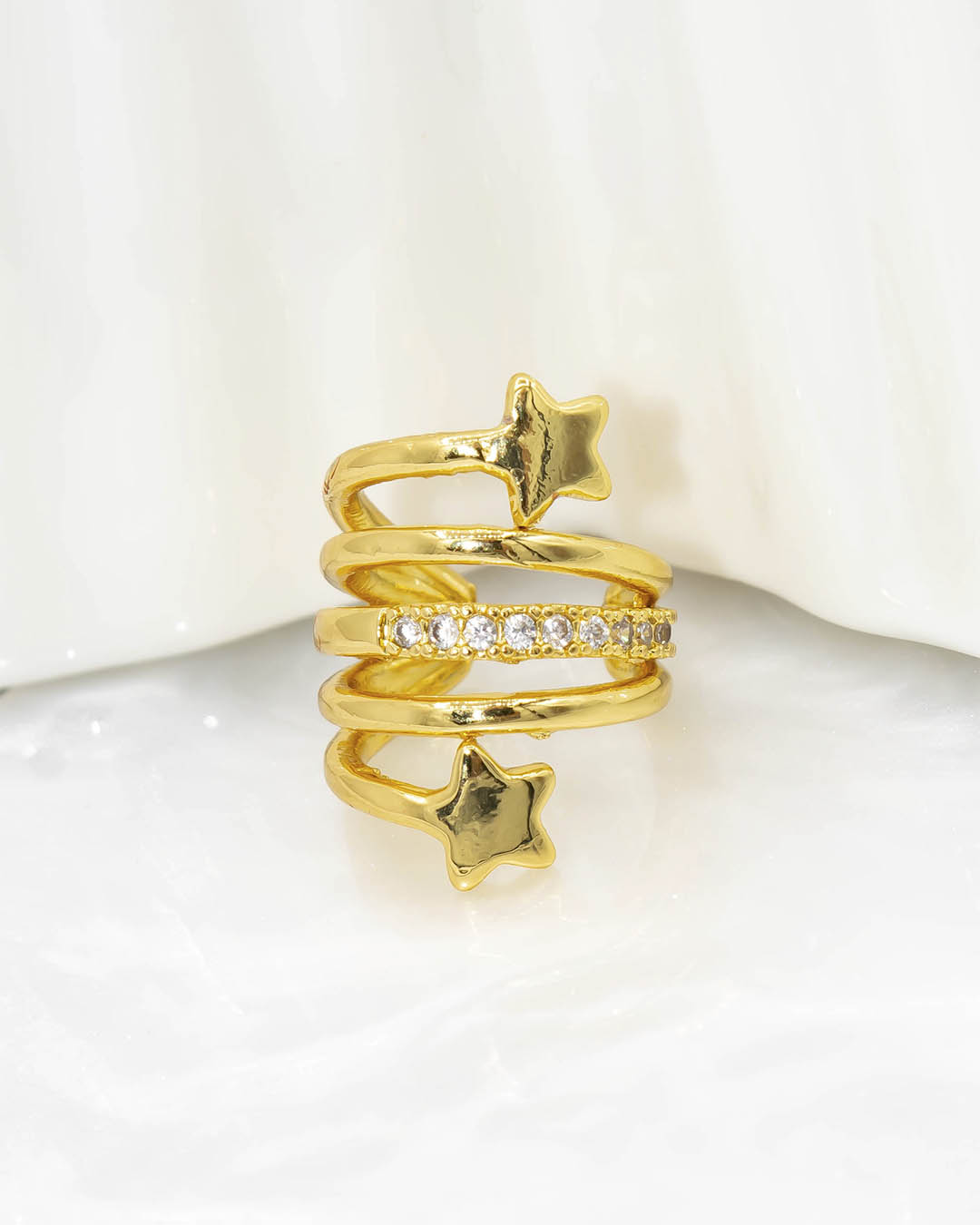 Earcuff espiral estrella