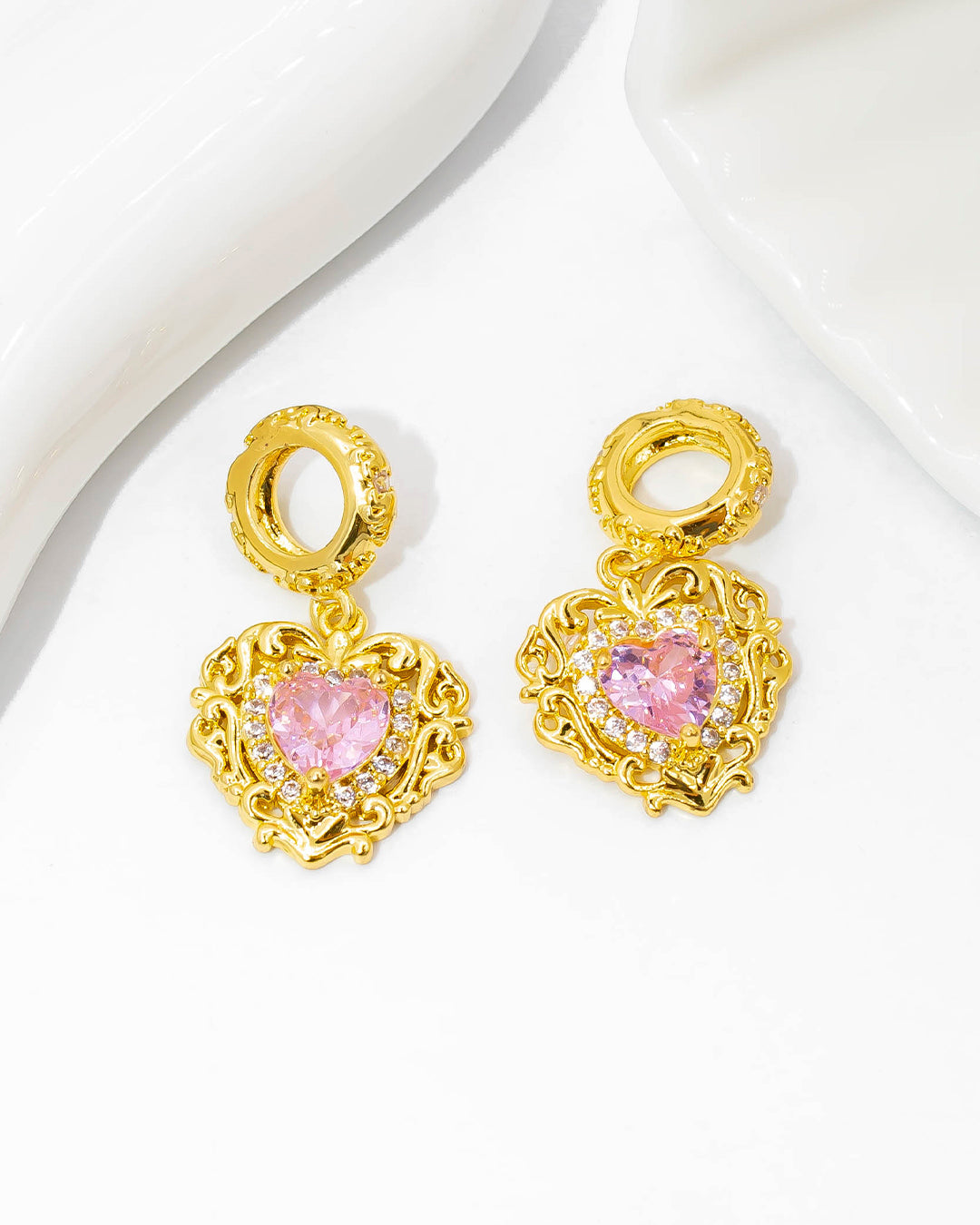 Charm corazón rosa