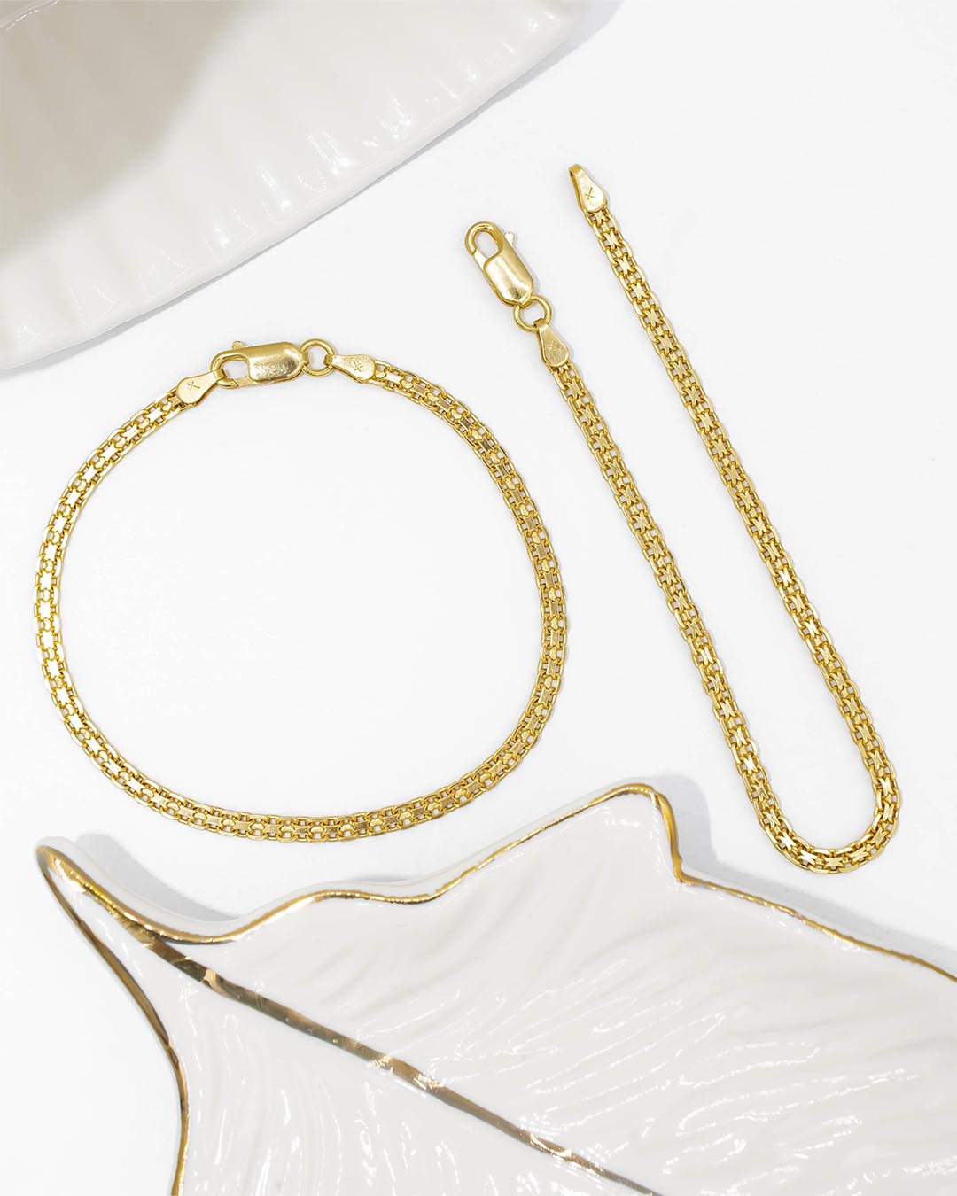 Oro Laminado pulsera chinesca 3 mm