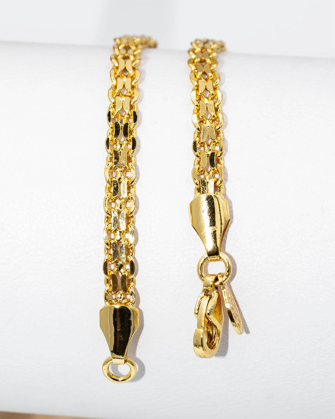 Oro laminado pulsera chinesca 20cm x 4mm