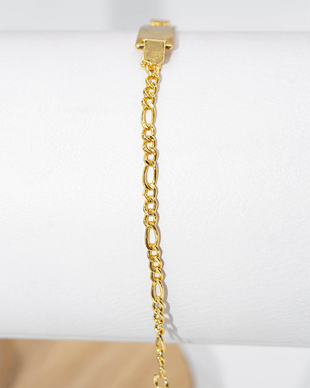 Oro laminado pulsera placa 15cm x 6mm