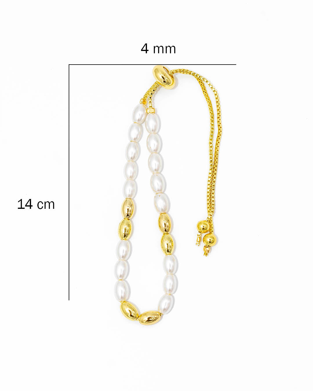 Pulsera perla ovalada