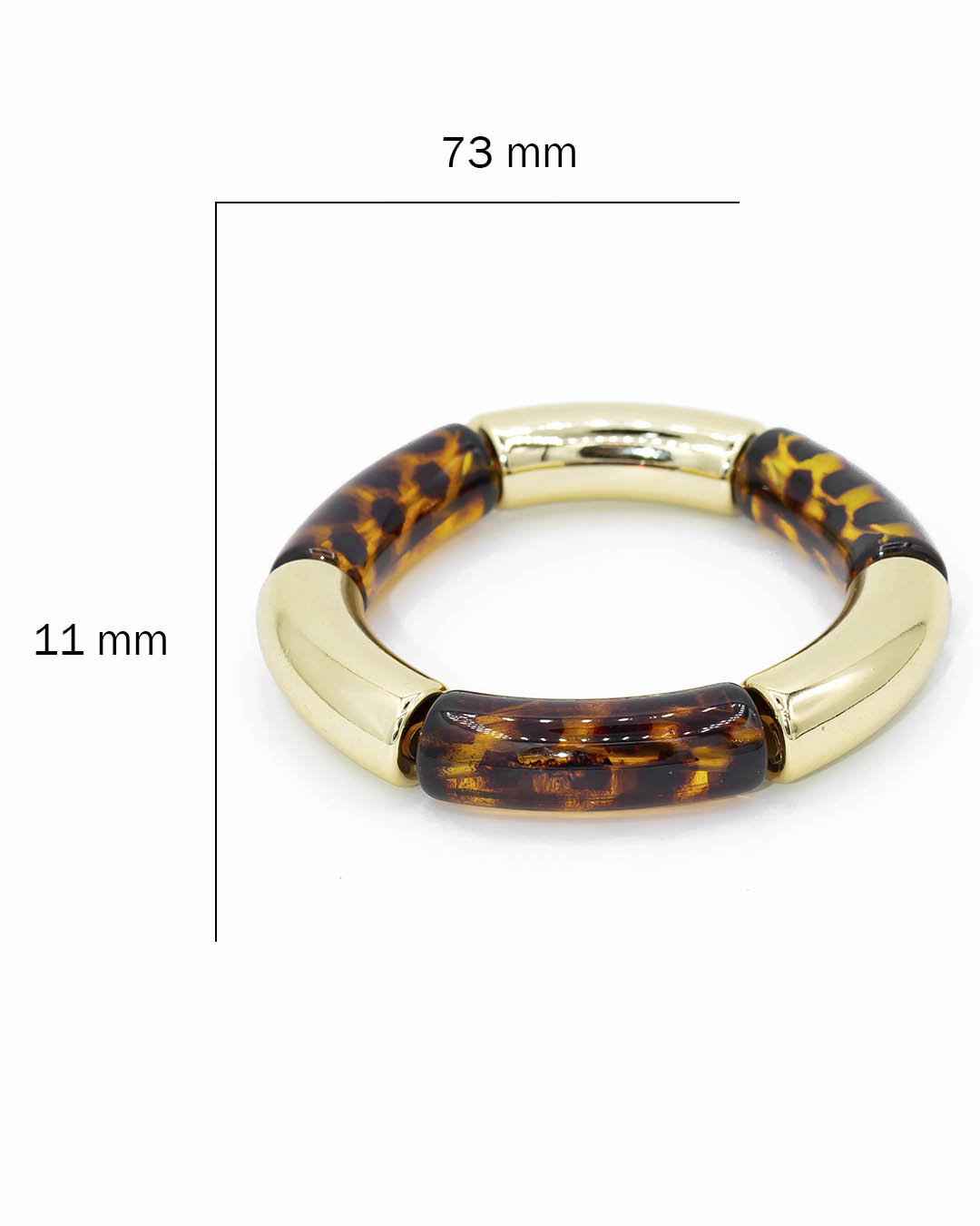 Pulsera con resina carey