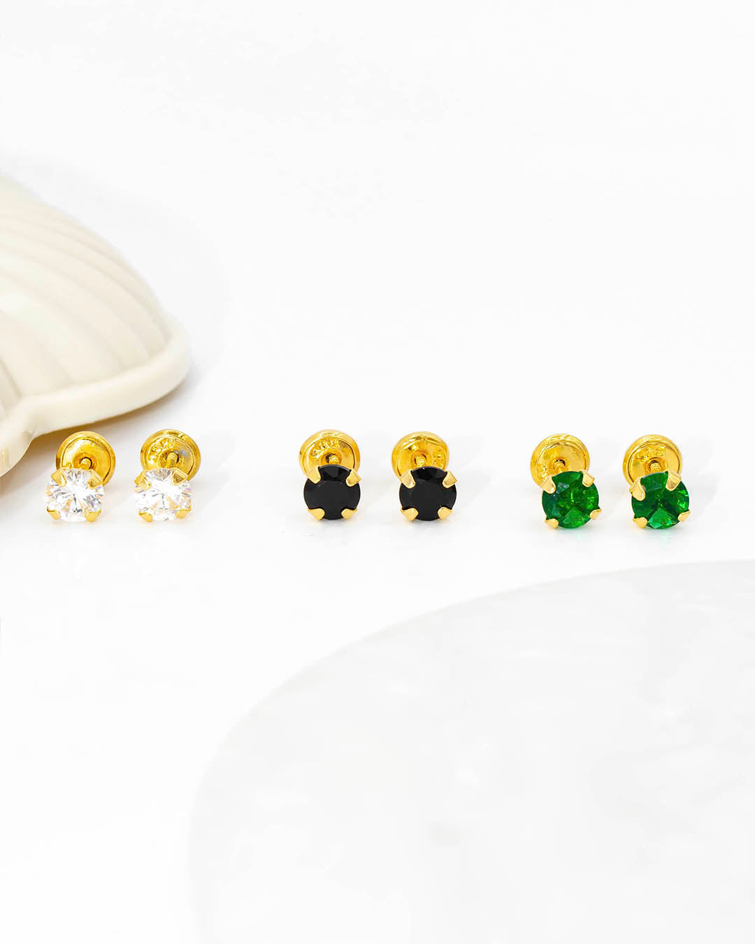 Oro laminado topo redondo mediano