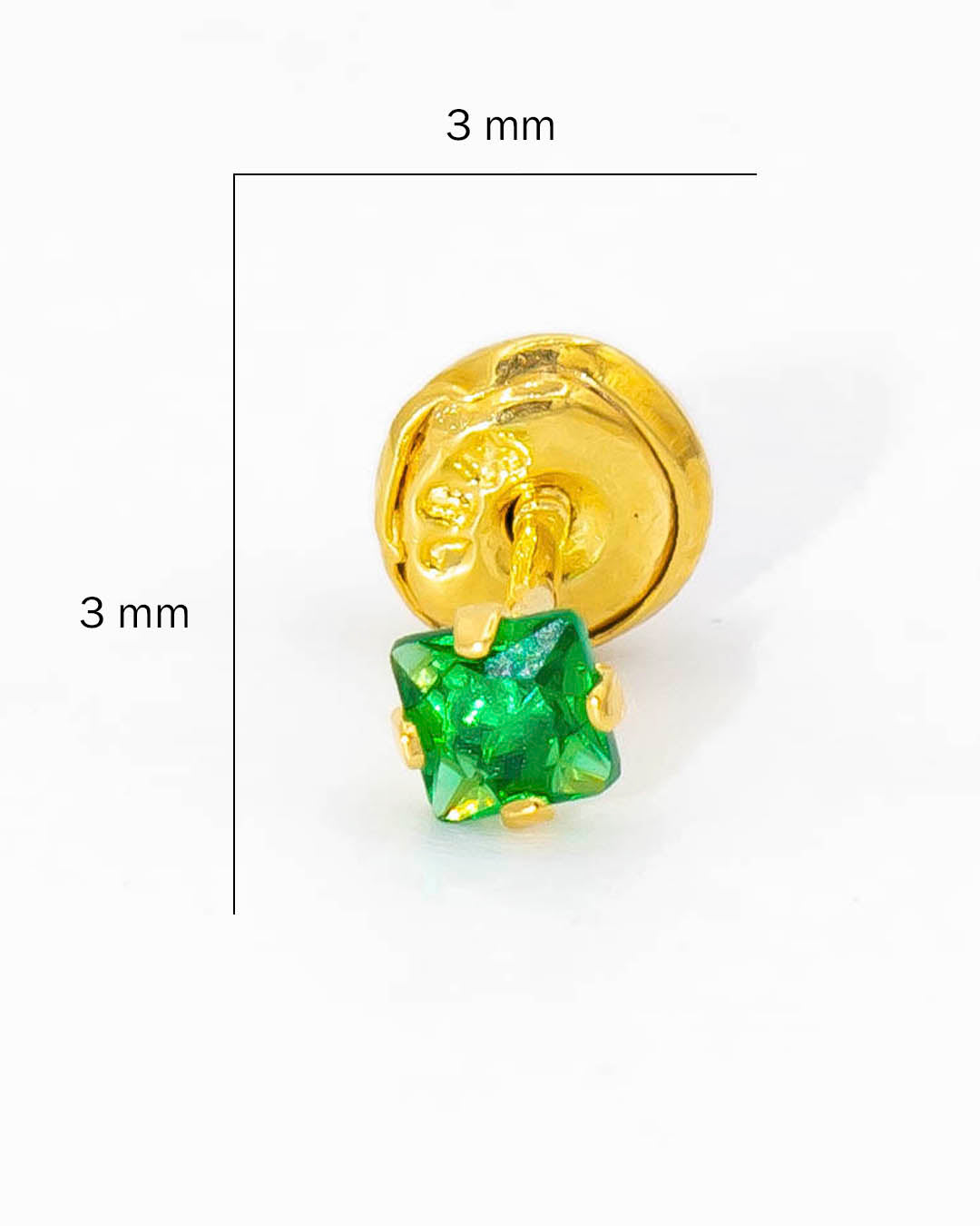 Oro laminado topo cuadrado pequeño