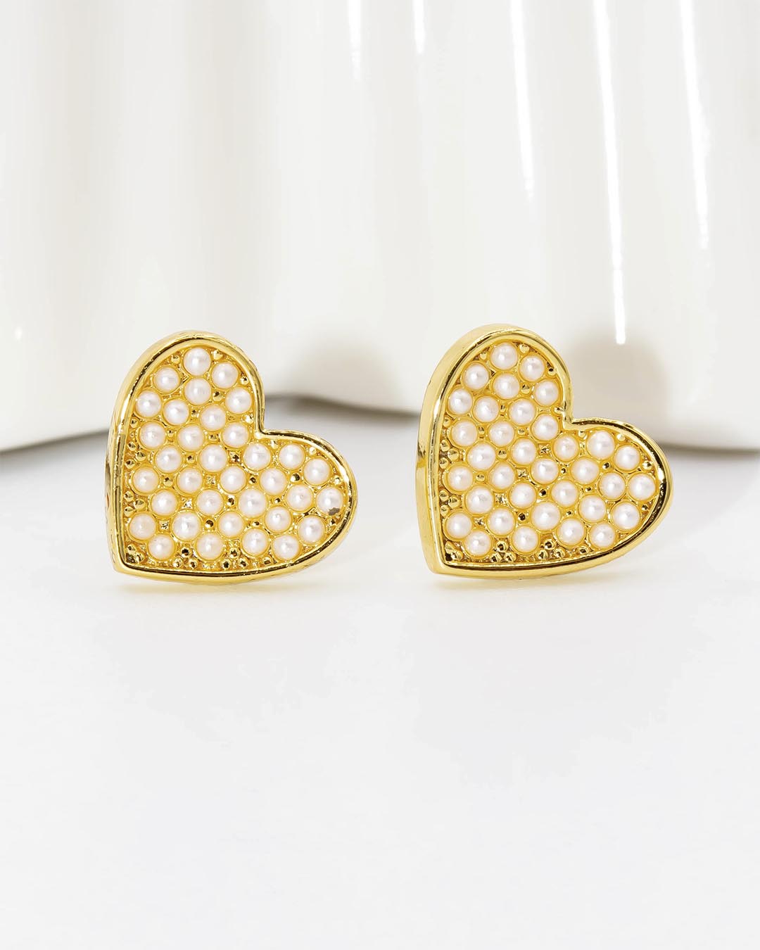 Topo corazón perlas