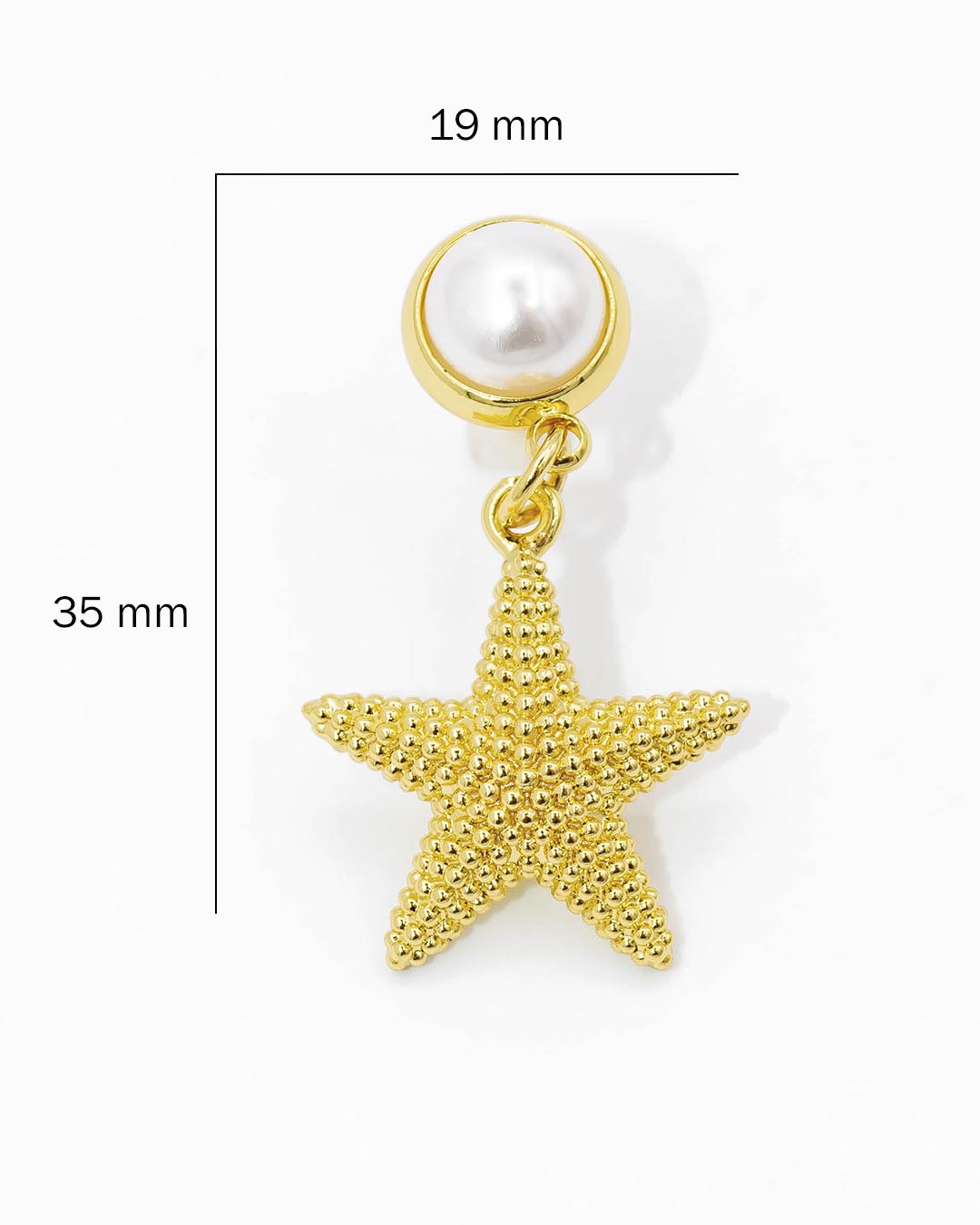 Topo estrella con perla