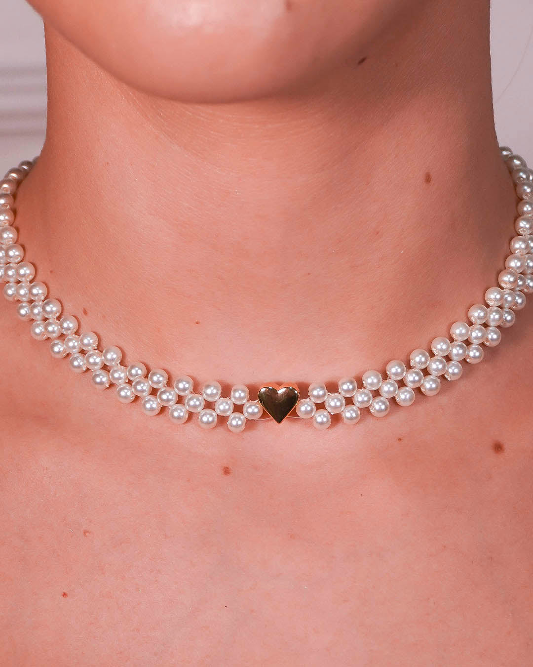 VALGATA choker perla y corazón