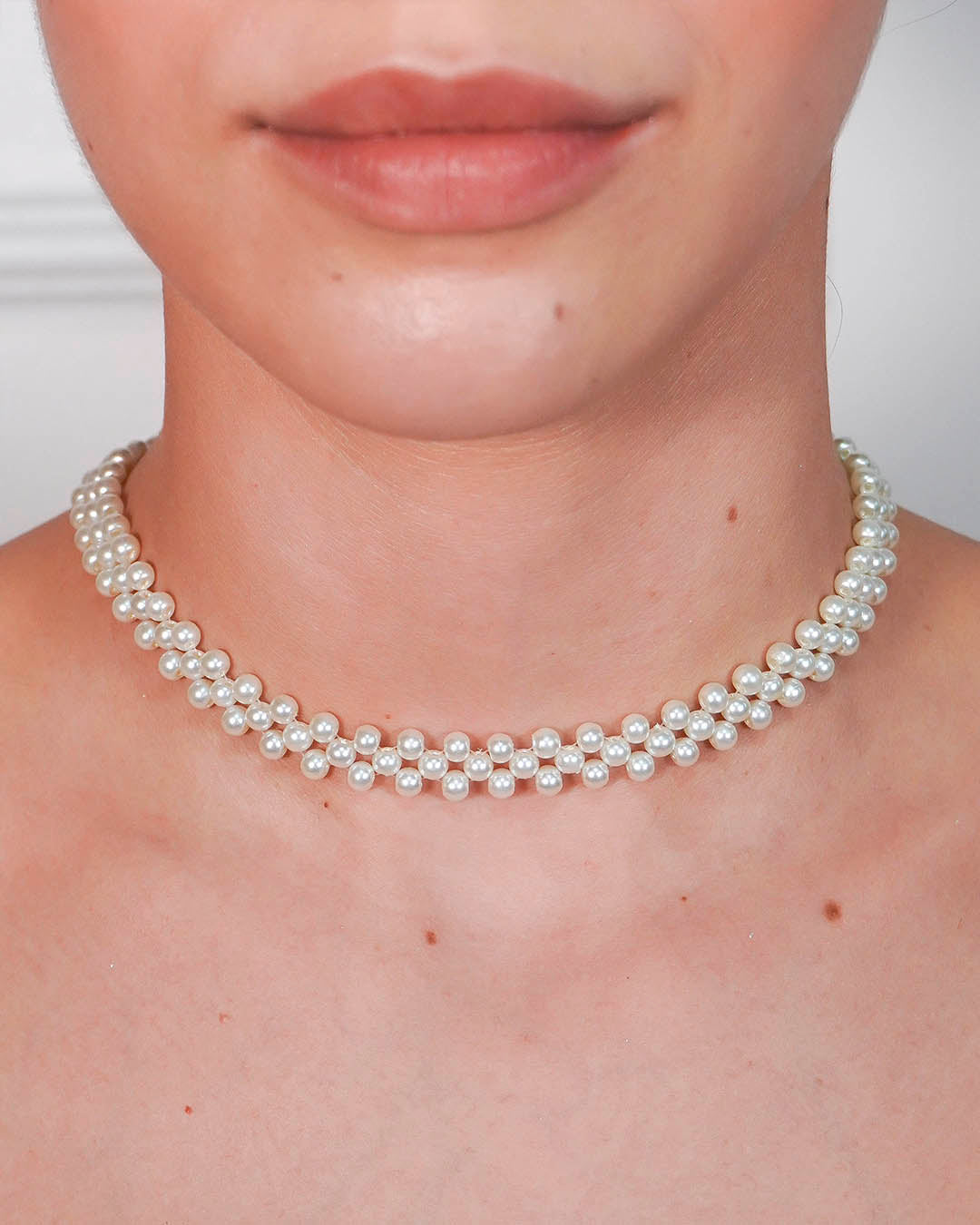VALGATA choker perla línea x3