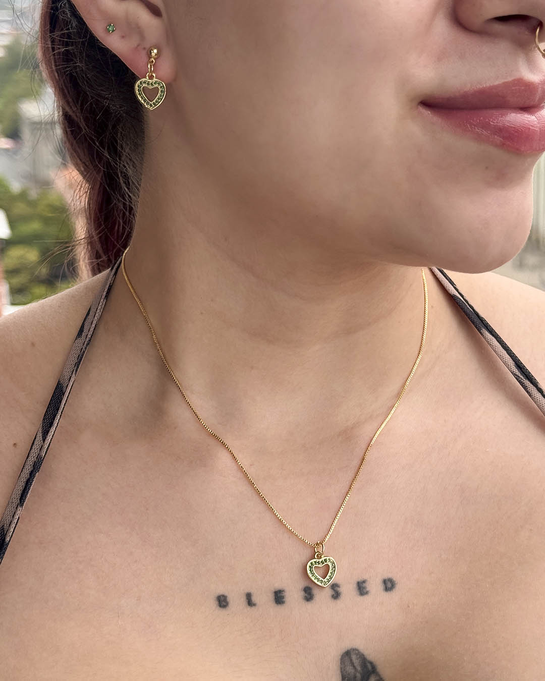 VALGATA set corazón verde