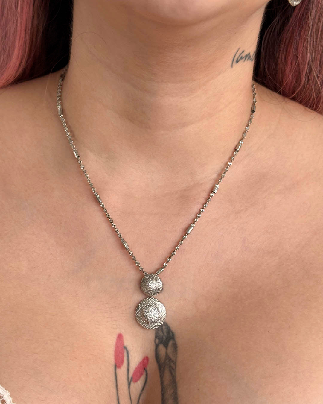 VALGATA set doble circulo plateado