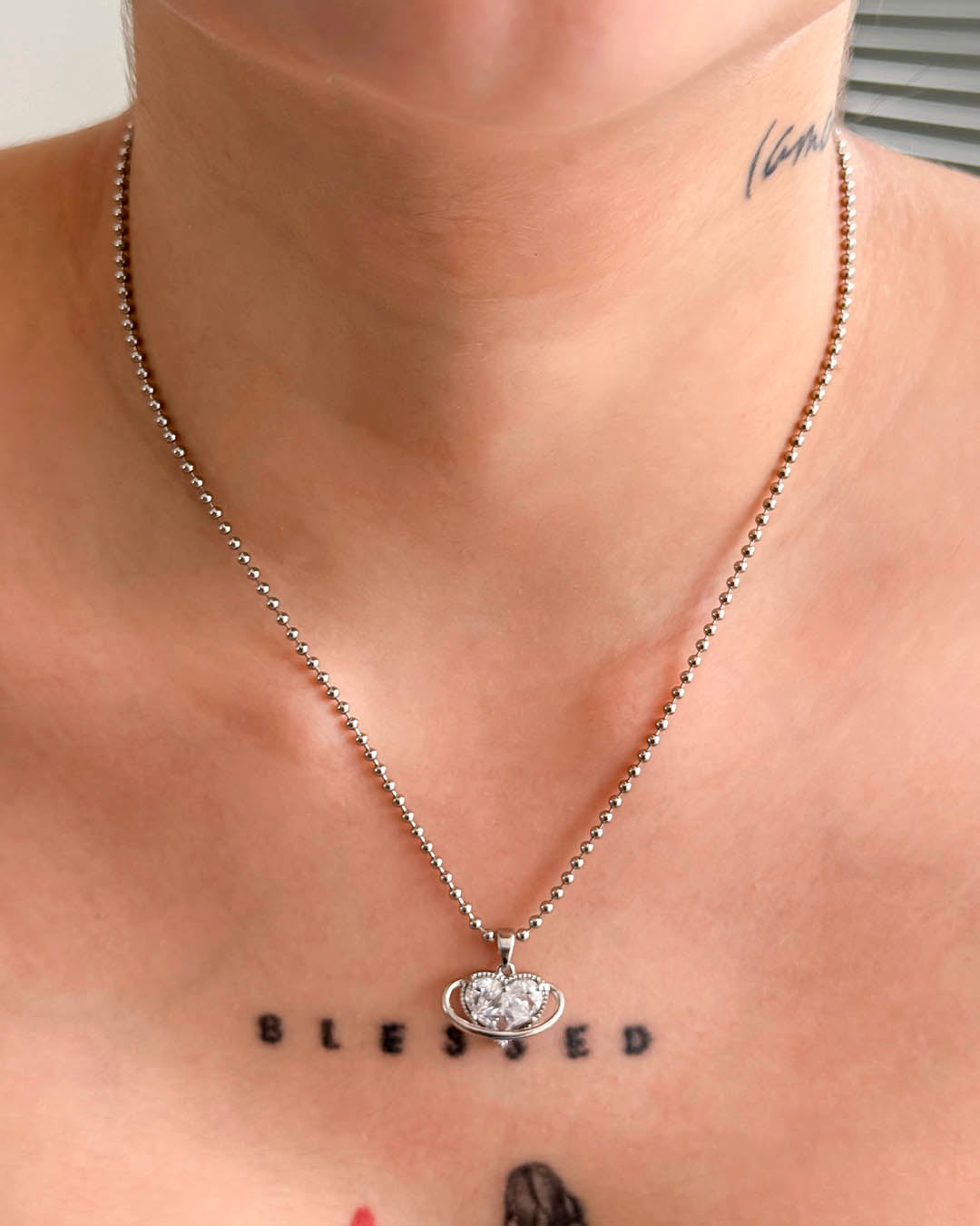 VALGATA set corazón plateado