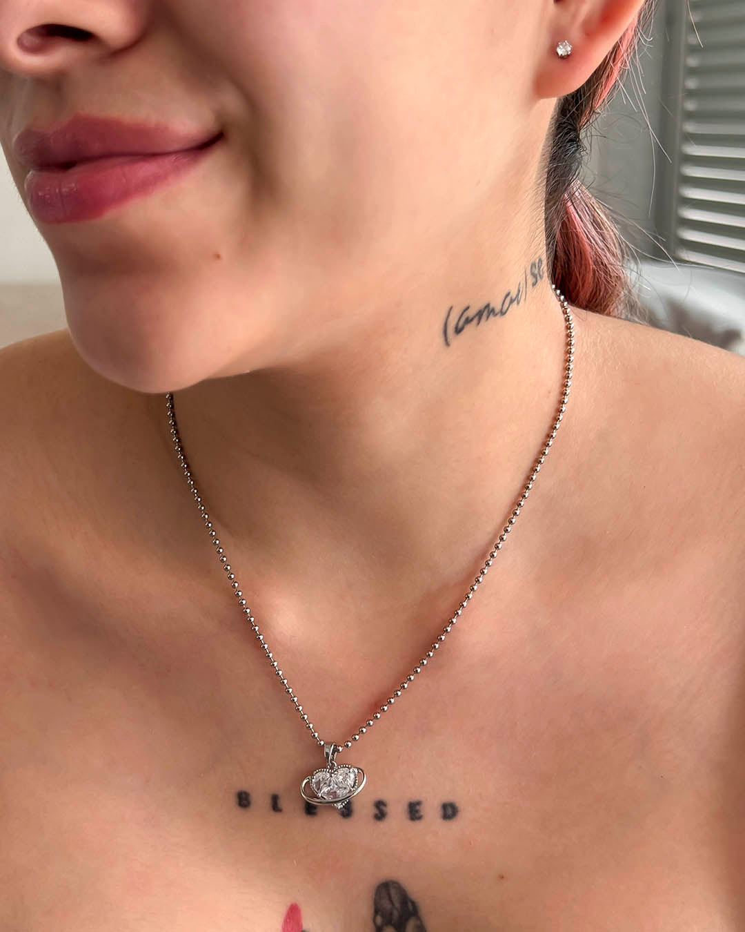 VALGATA set corazón plateado