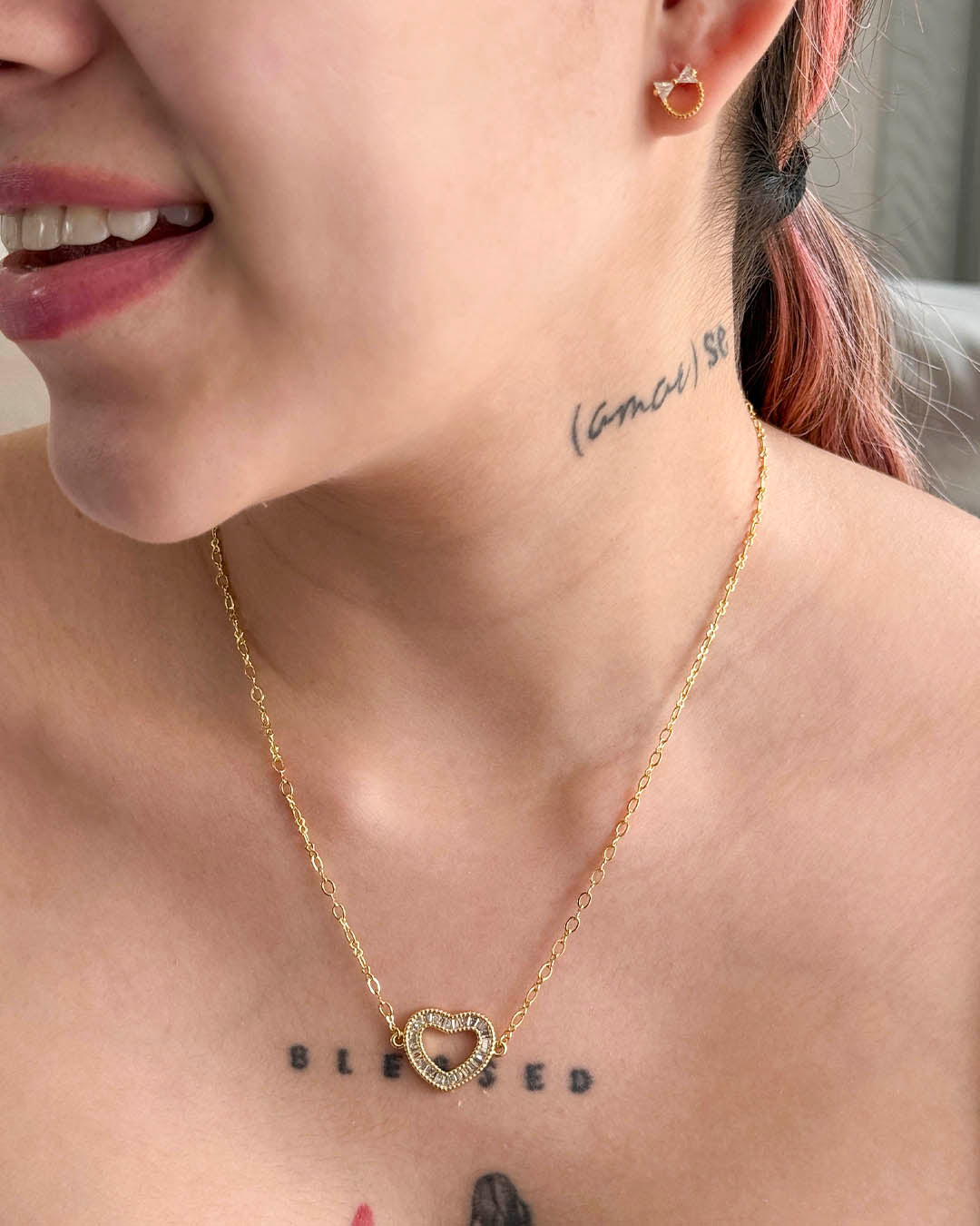 VALGATA set corazón cadena infinita