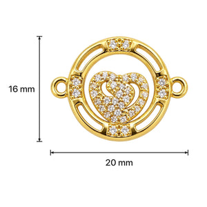 DIJE PULSERA CORAZON ENTRELAZADO - Medidas