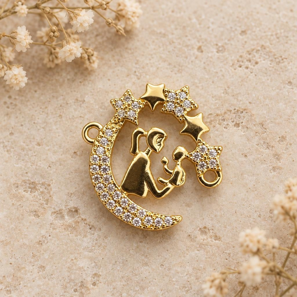 Dije de mamá con bebé de pulsera