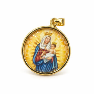 Dijes de imágenes religiosas - Color Virgen y Jesús
