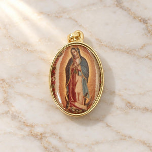 Dije ovalada imágenes religiosas - Modelo Virgen guadalupe